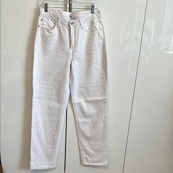 WEWOREWHAT NWOT White High Waist Mom Denim Jeans, Size 30 - Picture 2 of 14